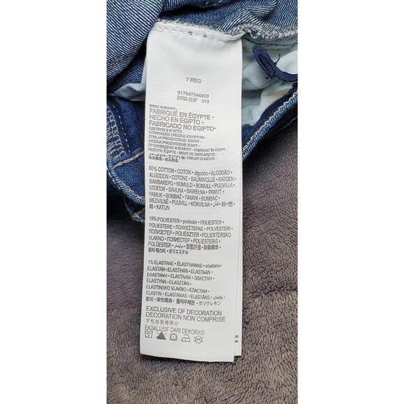 Levis Girls 710 Super Skinny Jeans Sz 7 Reg Adjustable Blue C25-47 - Picture 6 of 10